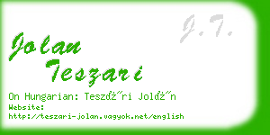 jolan teszari business card